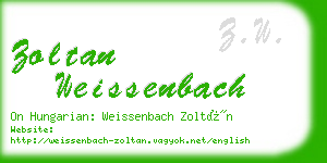 zoltan weissenbach business card